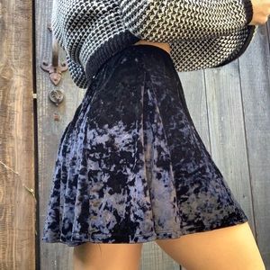 Brandy Melville black velvet skirt